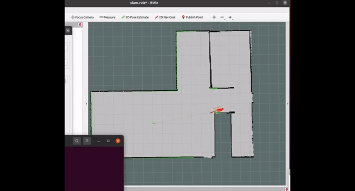 Animated AMCL localization demonstration